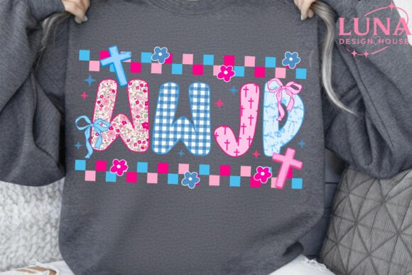 WWJD colorful dtf transfer