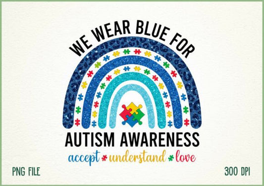 We wear blue dtf transfer