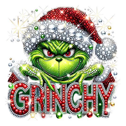 Faux Rhinestone GRINCHY