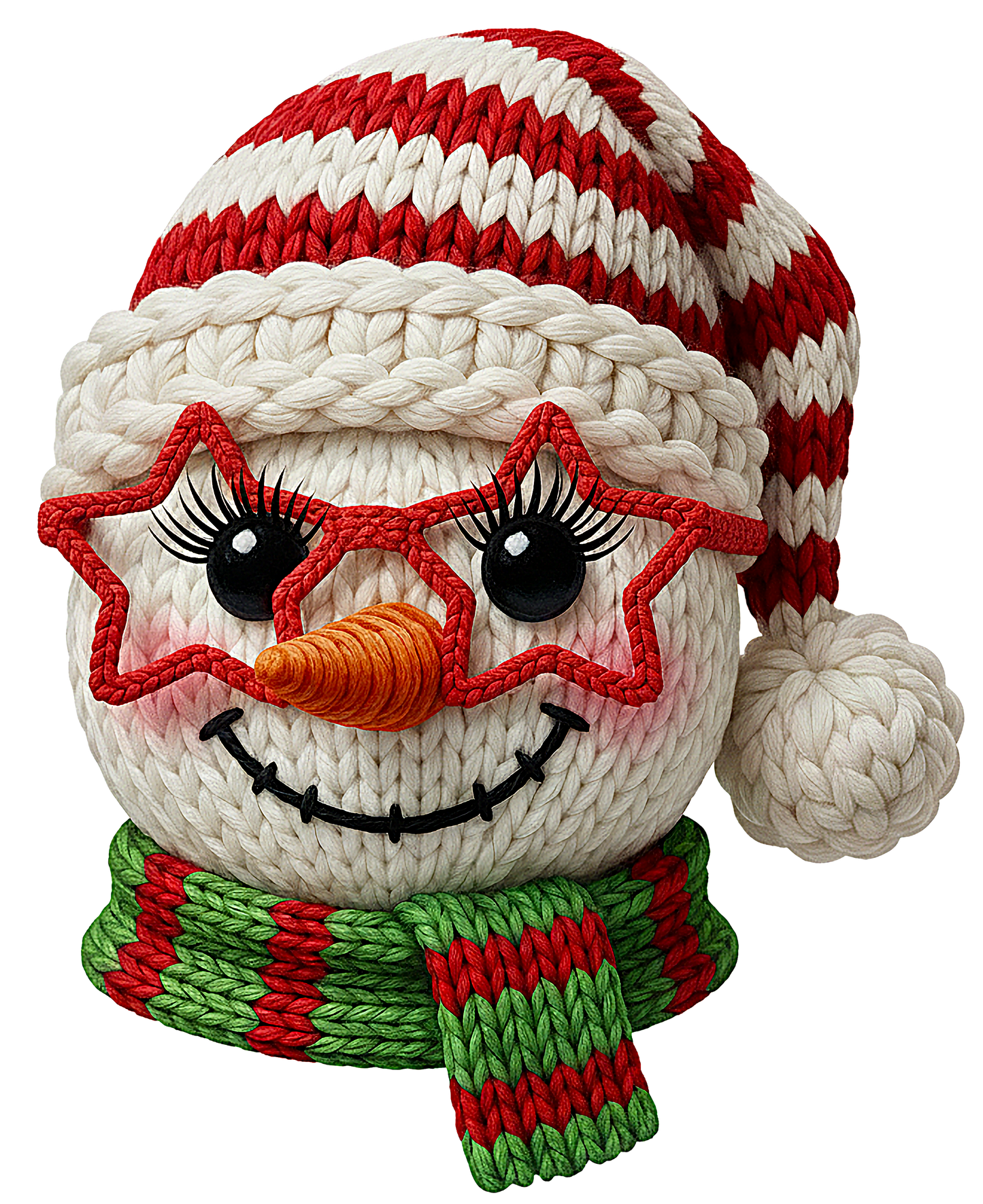 Sunny snowman faux yarn - Hur&Co.