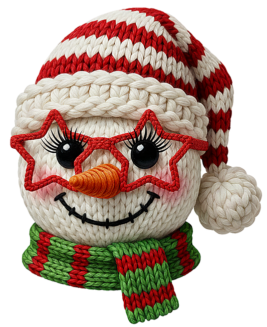 Sunny snowman faux yarn