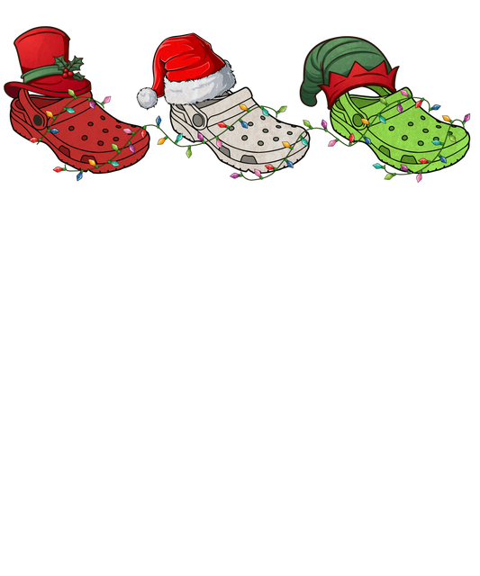 crocs  Christmas dtf Transfer