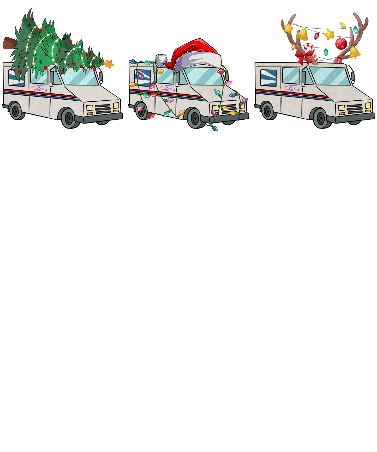 Mailtruck Christmas DTF Transfer