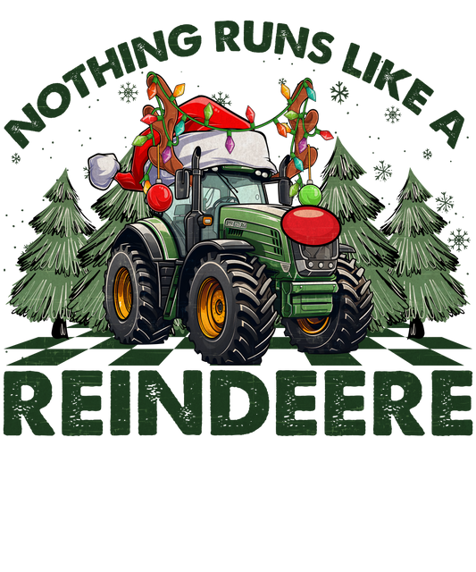 Tractor Christmas DTF Transfer