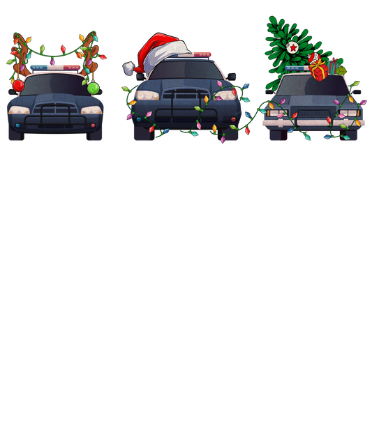 police car  Christmas DTF Transfer