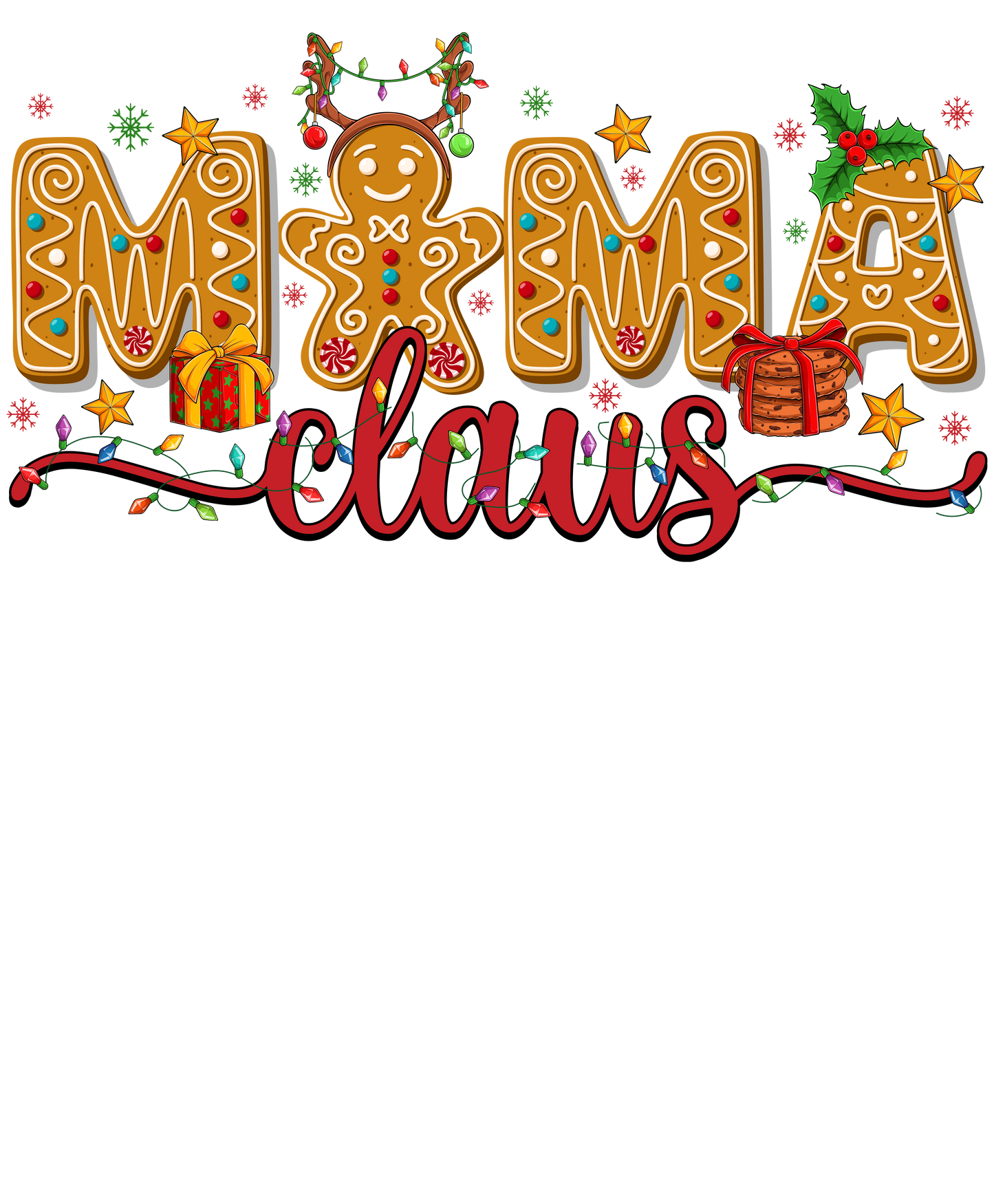 Mama Claus Christmas DTF Transfer