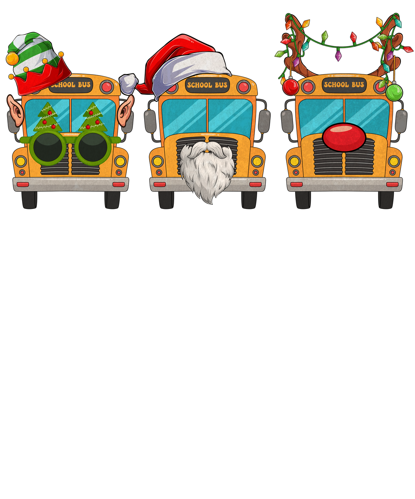 bus Christmas DTF Transfer