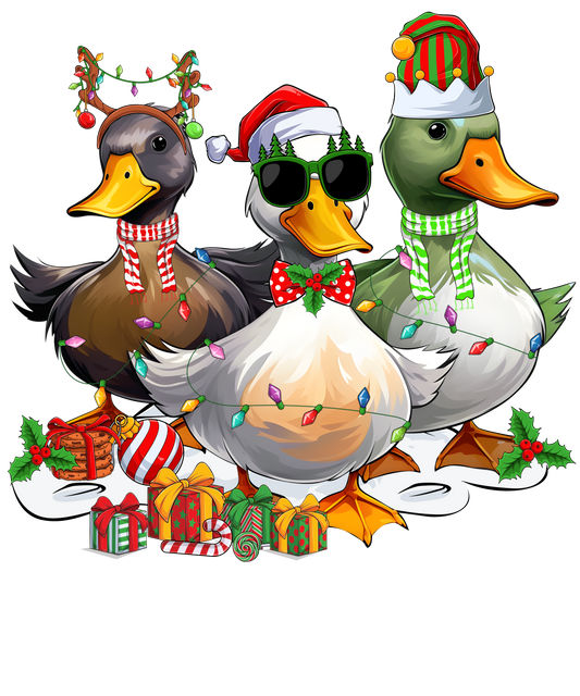 Duck Christmas Dtf transfer