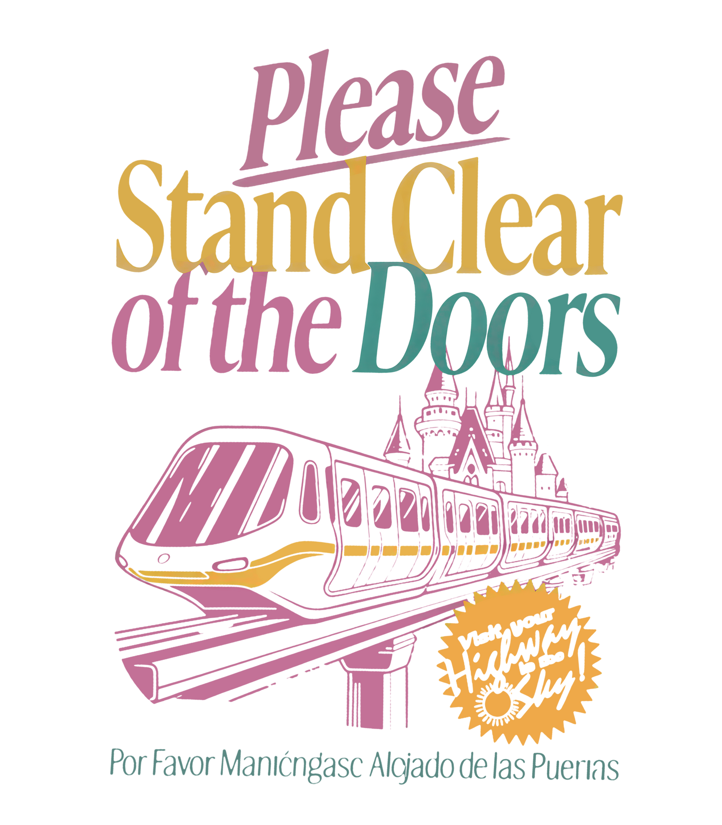 Please Stand Clear of the doors Dtf transfer