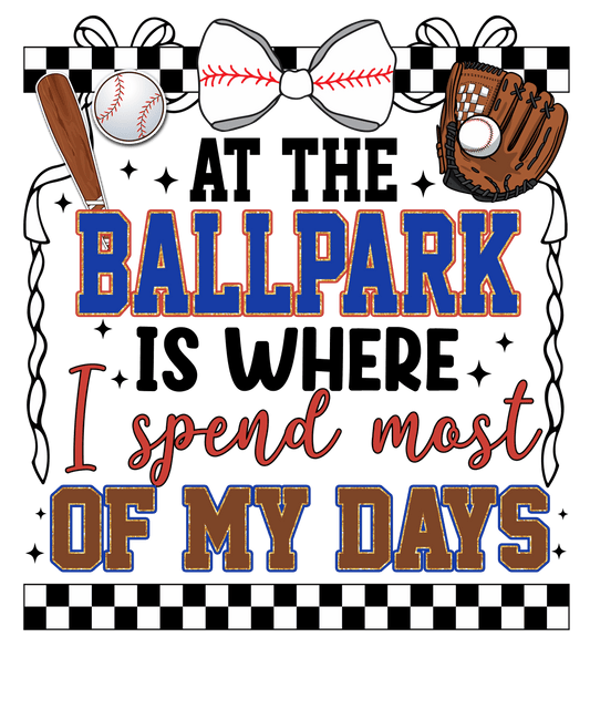 At the ballpark is where I spend most of my days