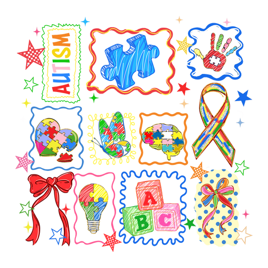 Piecess autism dtf transfer