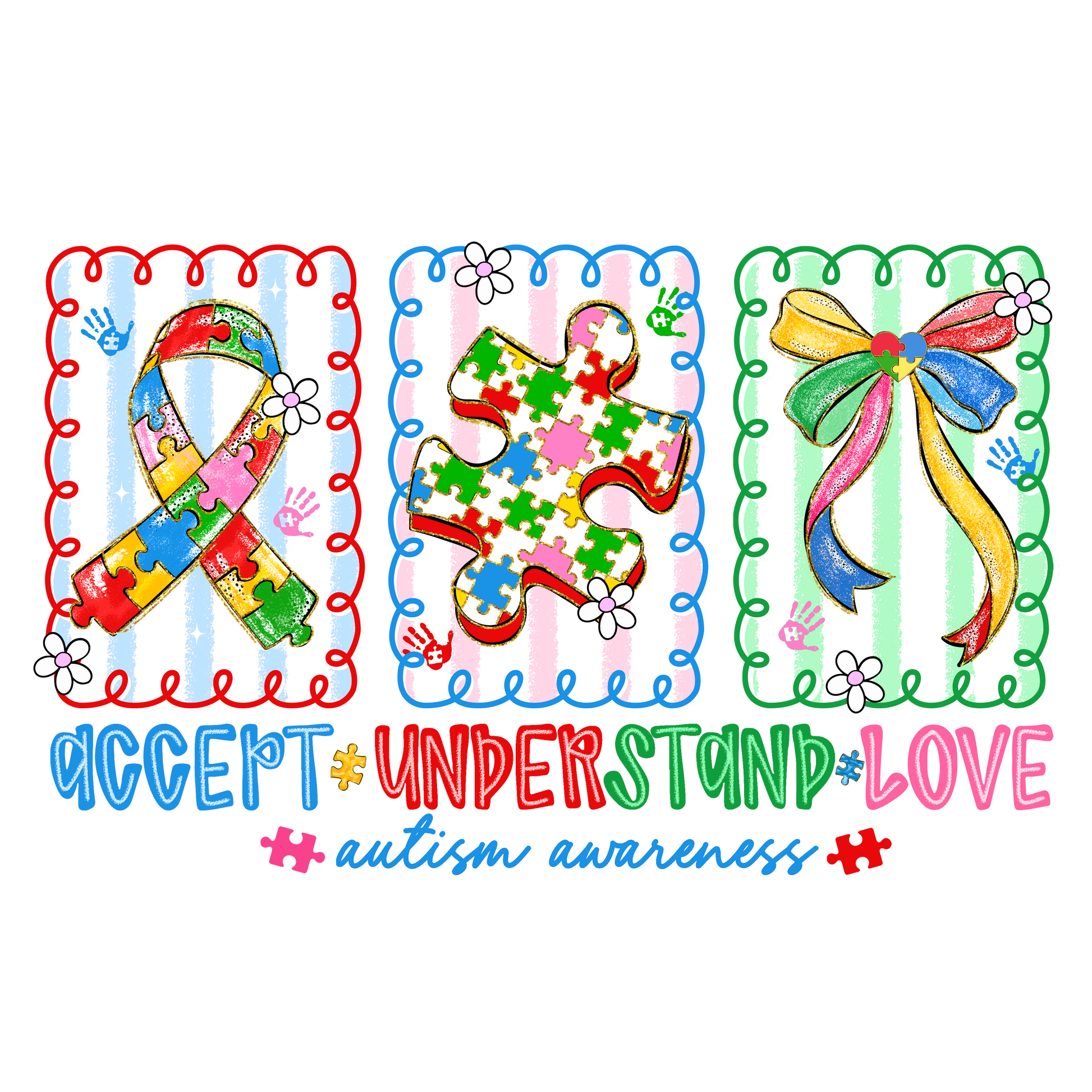 Accept understand love autism dtf transfer