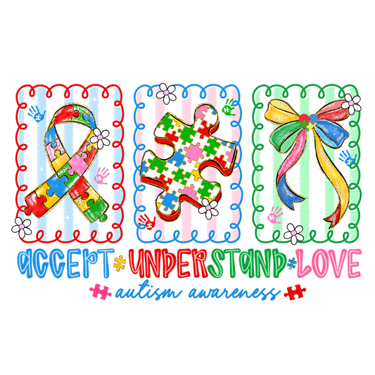 Accept understand love autism dtf transfer