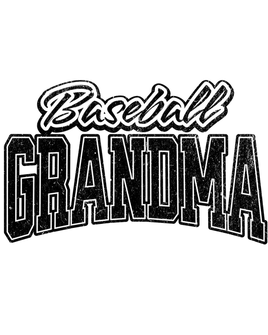 basesball grandma blk dtf transfer