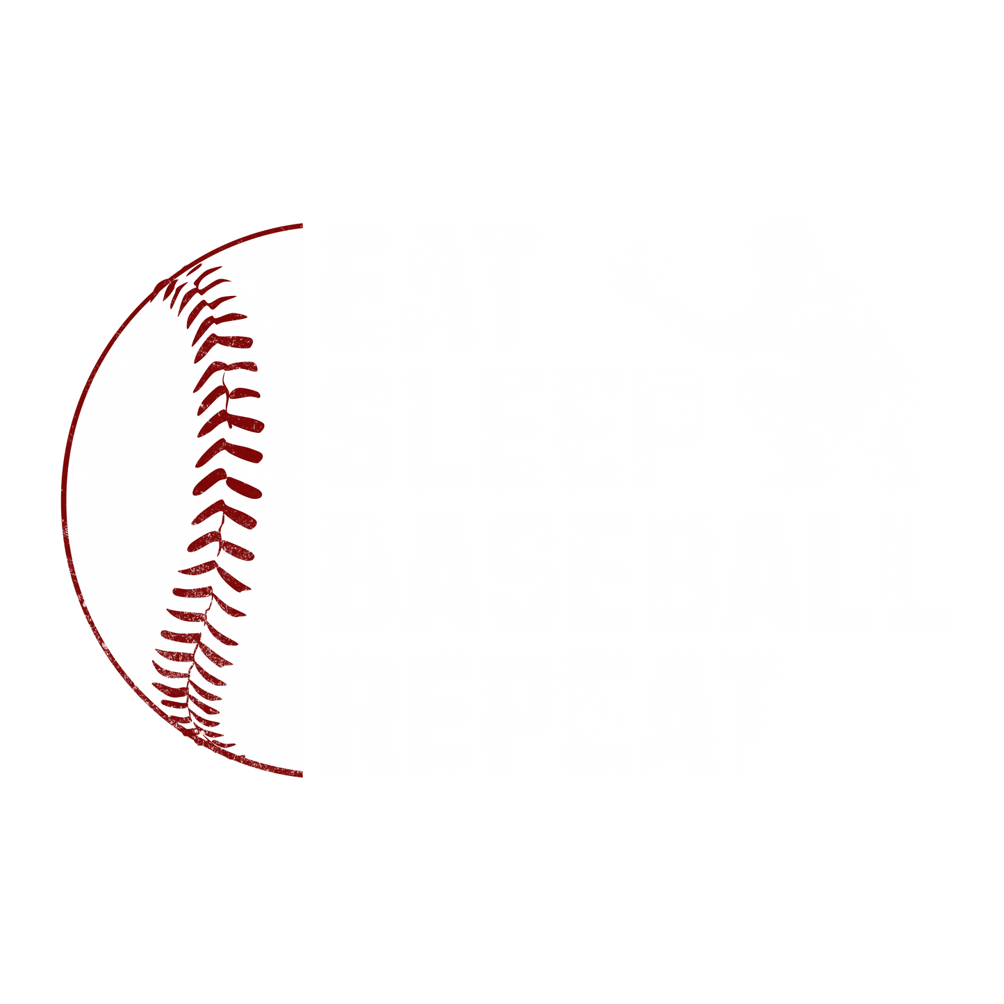 eat sleep baseball repeat white  dtf transfer