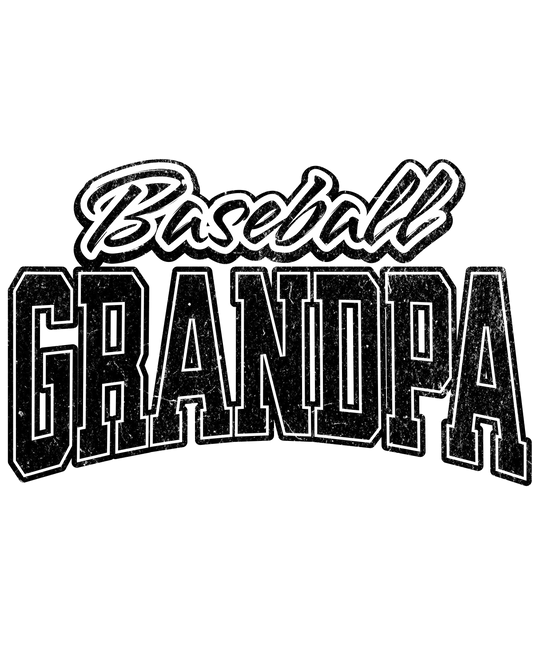 baseball grandpa blk dtf transfer