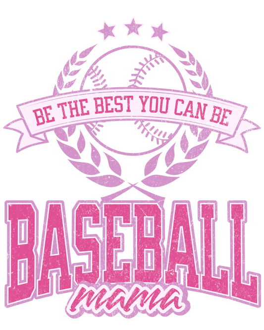 pink baseball mama dtf transfer