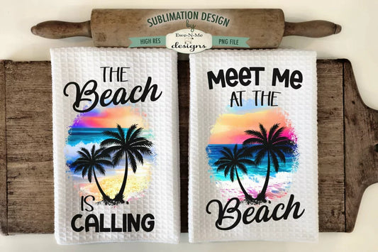 The beach is calling  SET towel dtf transfer