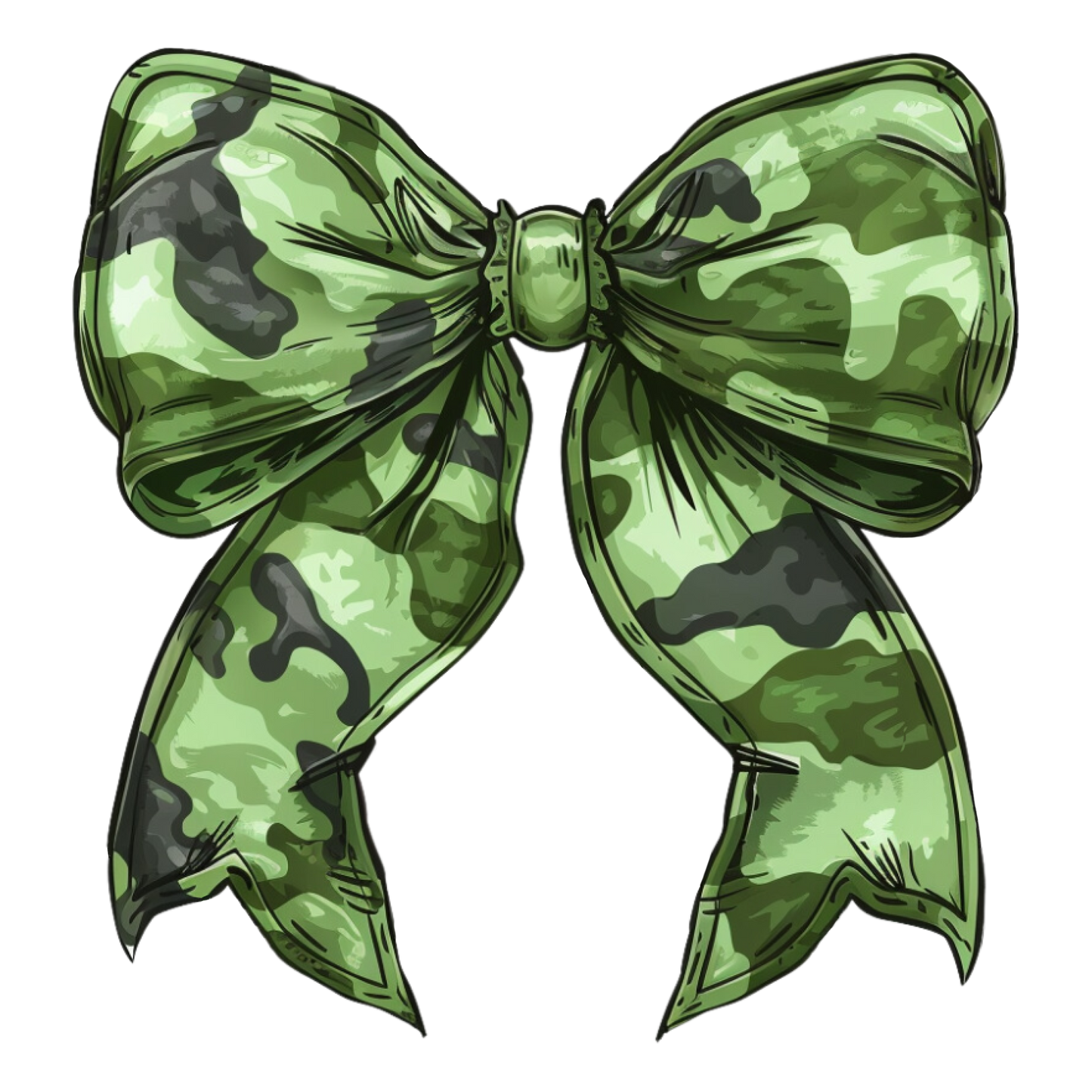 Camo BOW dtf Transfer