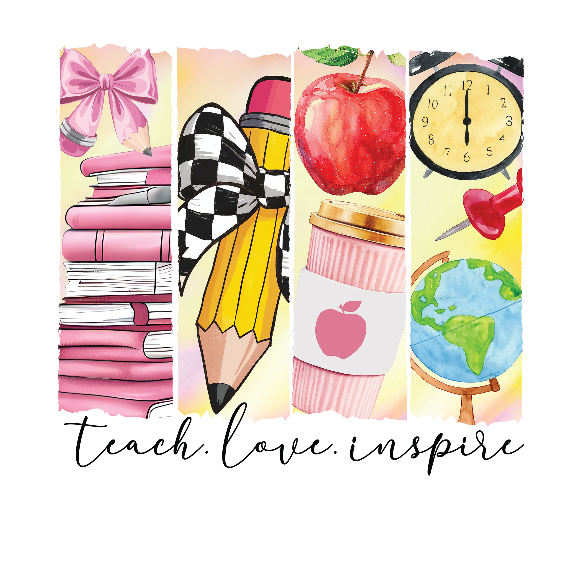 Retro Teach love inspire - Hur&Co.