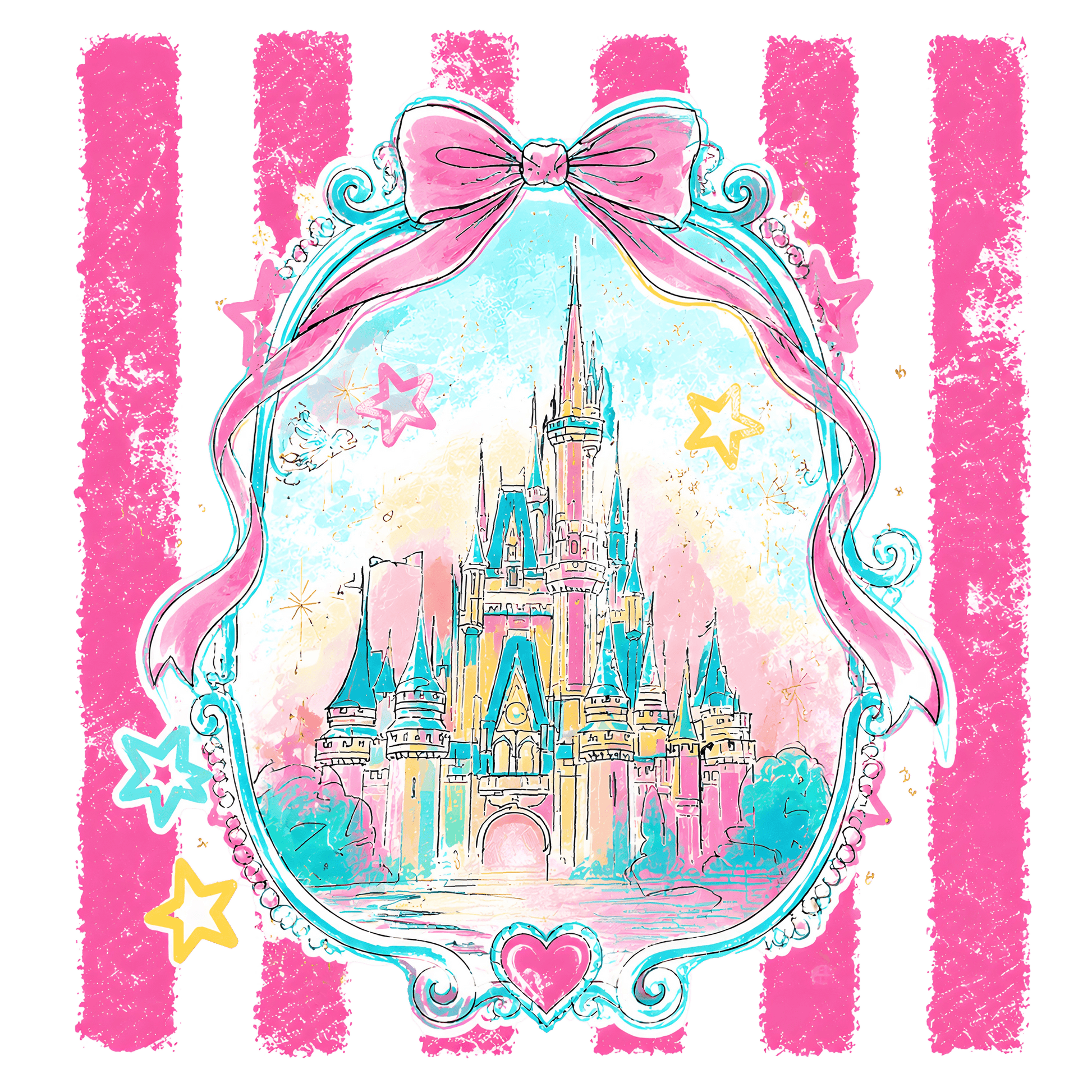 Summer Castle dtf transfer