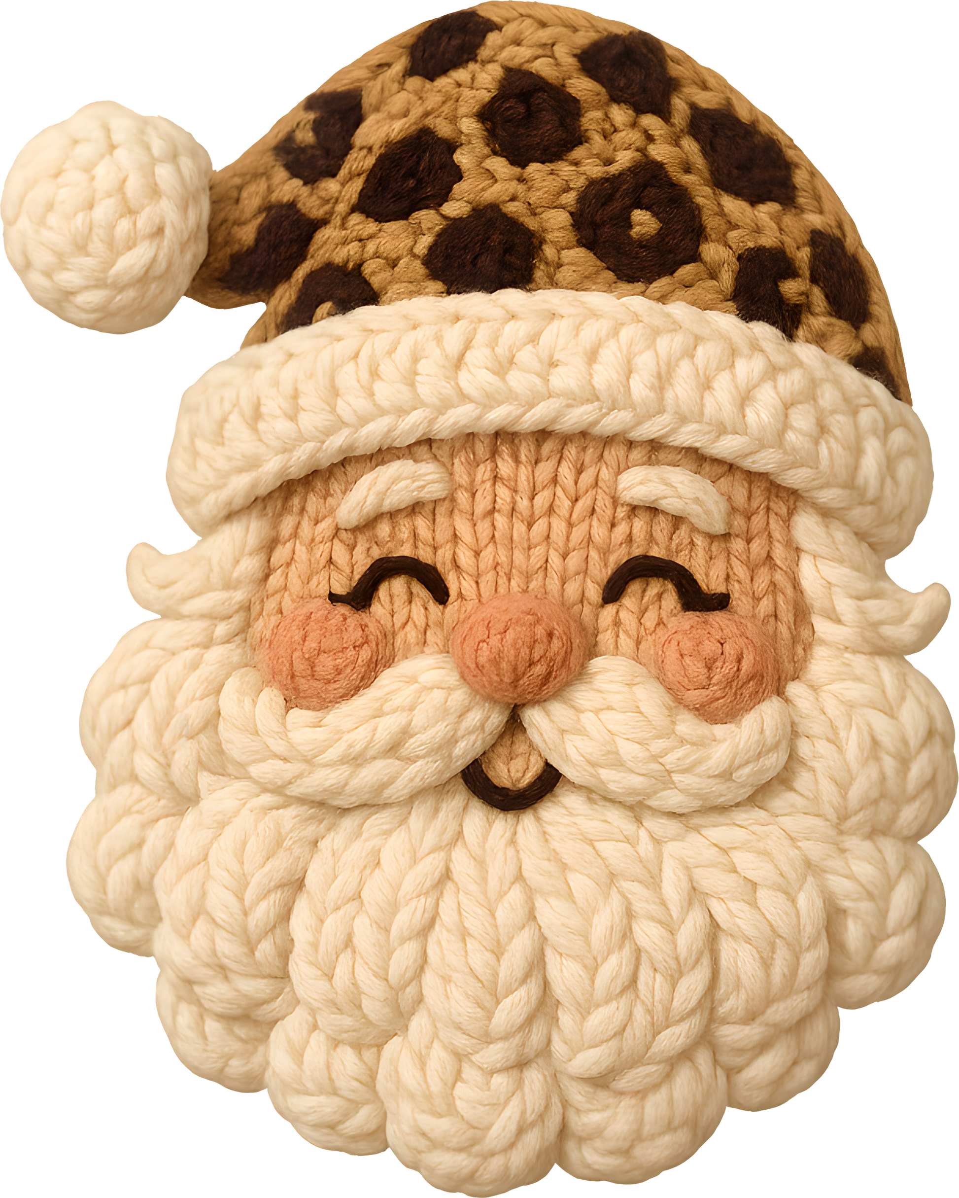 Faux yarn cheetah Santa 🎅 - Hur&Co.