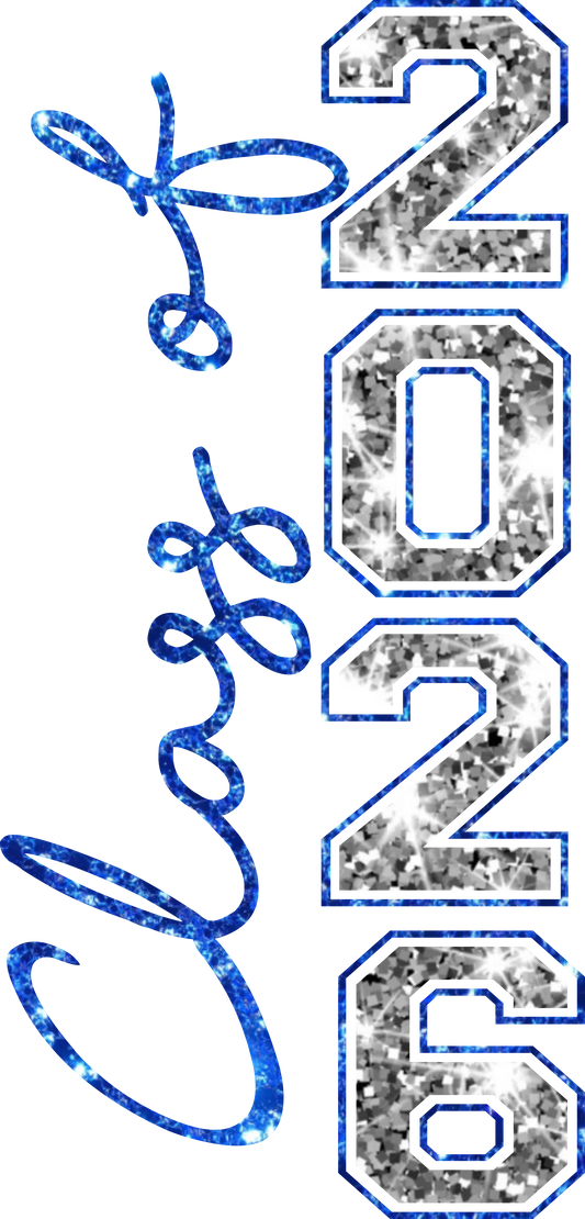 Faux Glitter Senior 2026  set DTF transfer