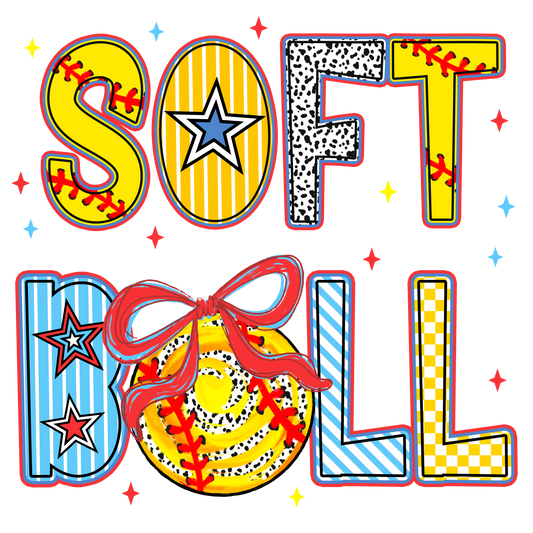 colorful softball