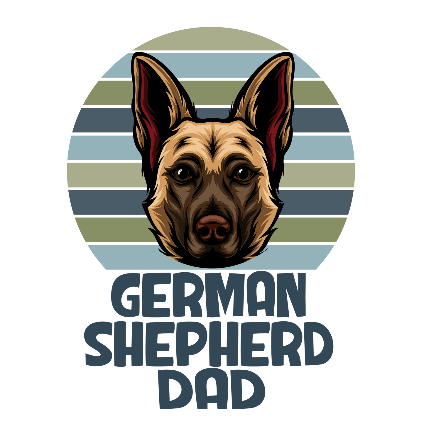 German Shep dad dtf transfer