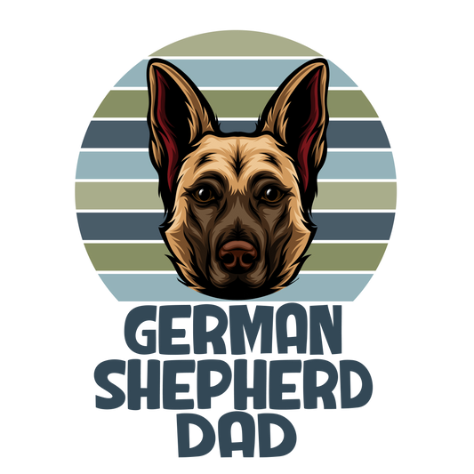 German Shep dad dtf transfer