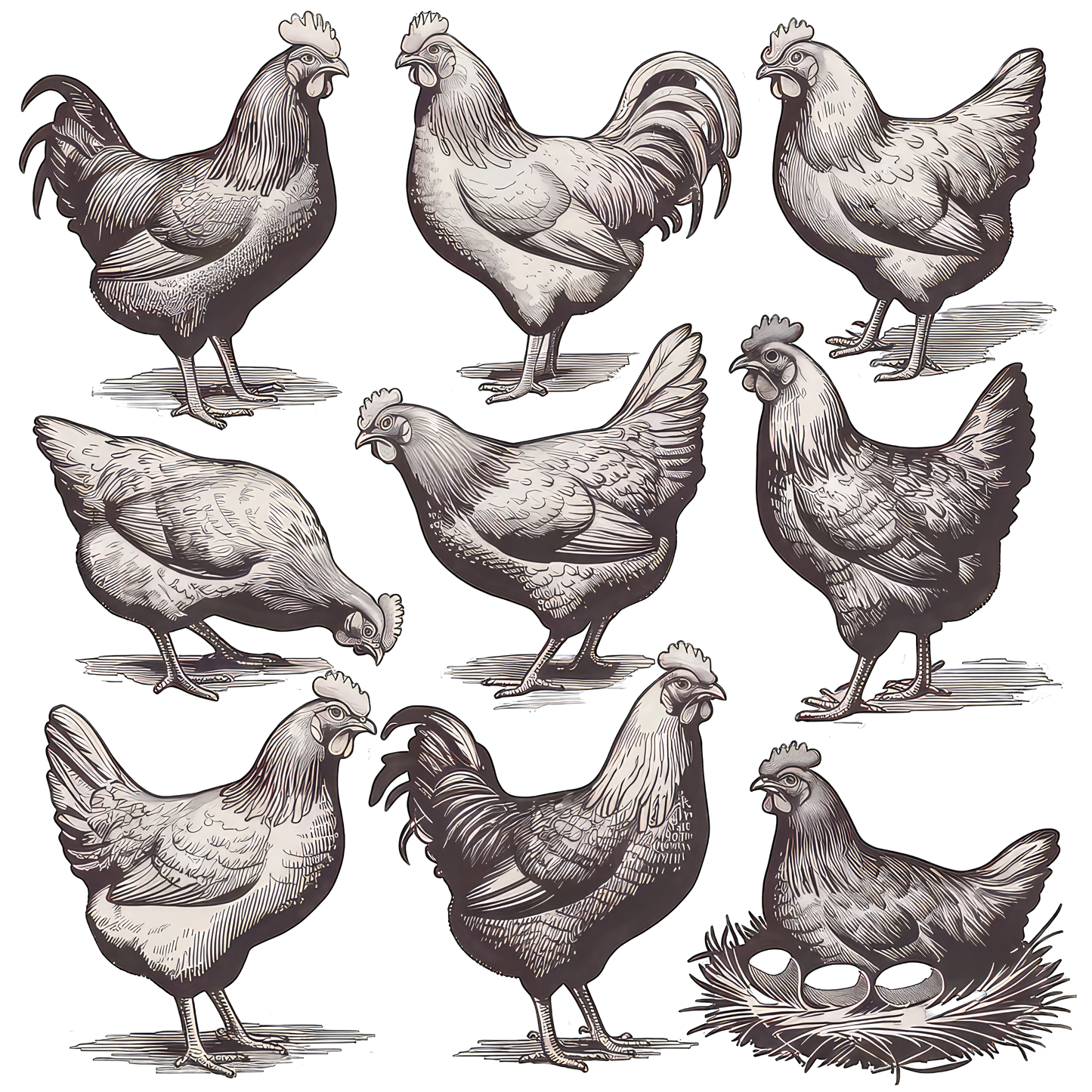 Vintage Chickens
