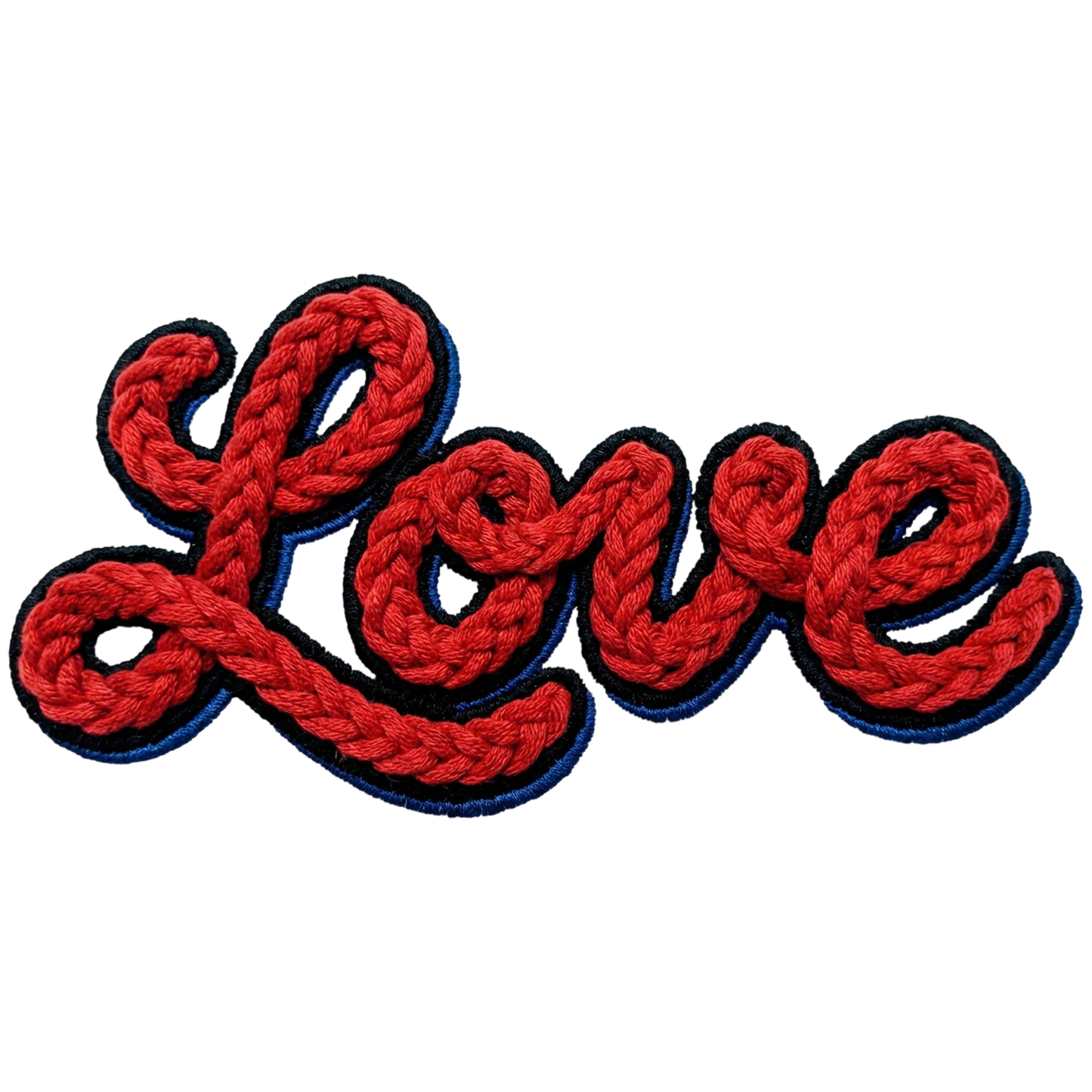 Faux chenille love letters dtf transfer