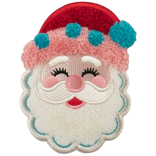 Blue stitch Santa faux yarn