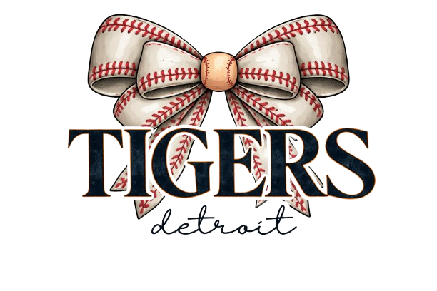 Detroit Tigers baseball ⚾️ bow baseball dtf transfer