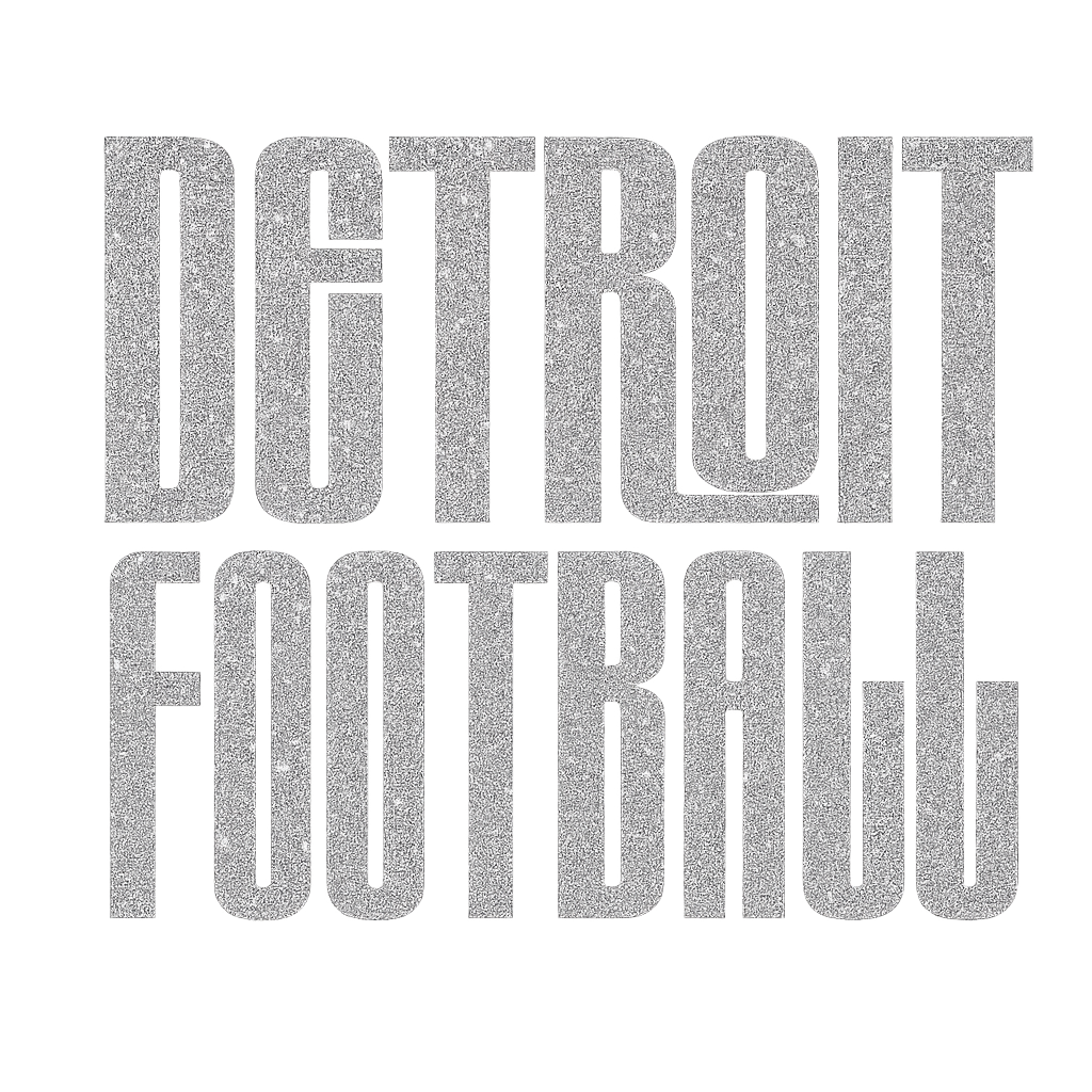 Faux glitter Detroit Football