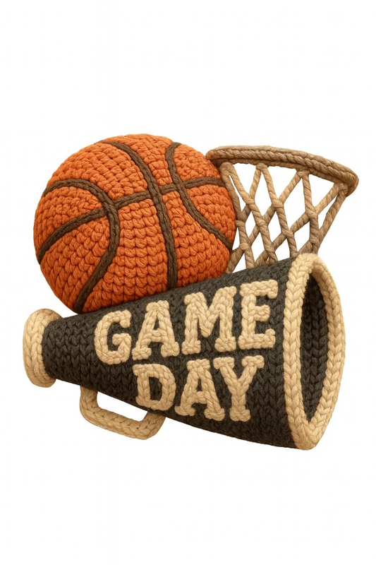 Faux yarn Basketball Game Day