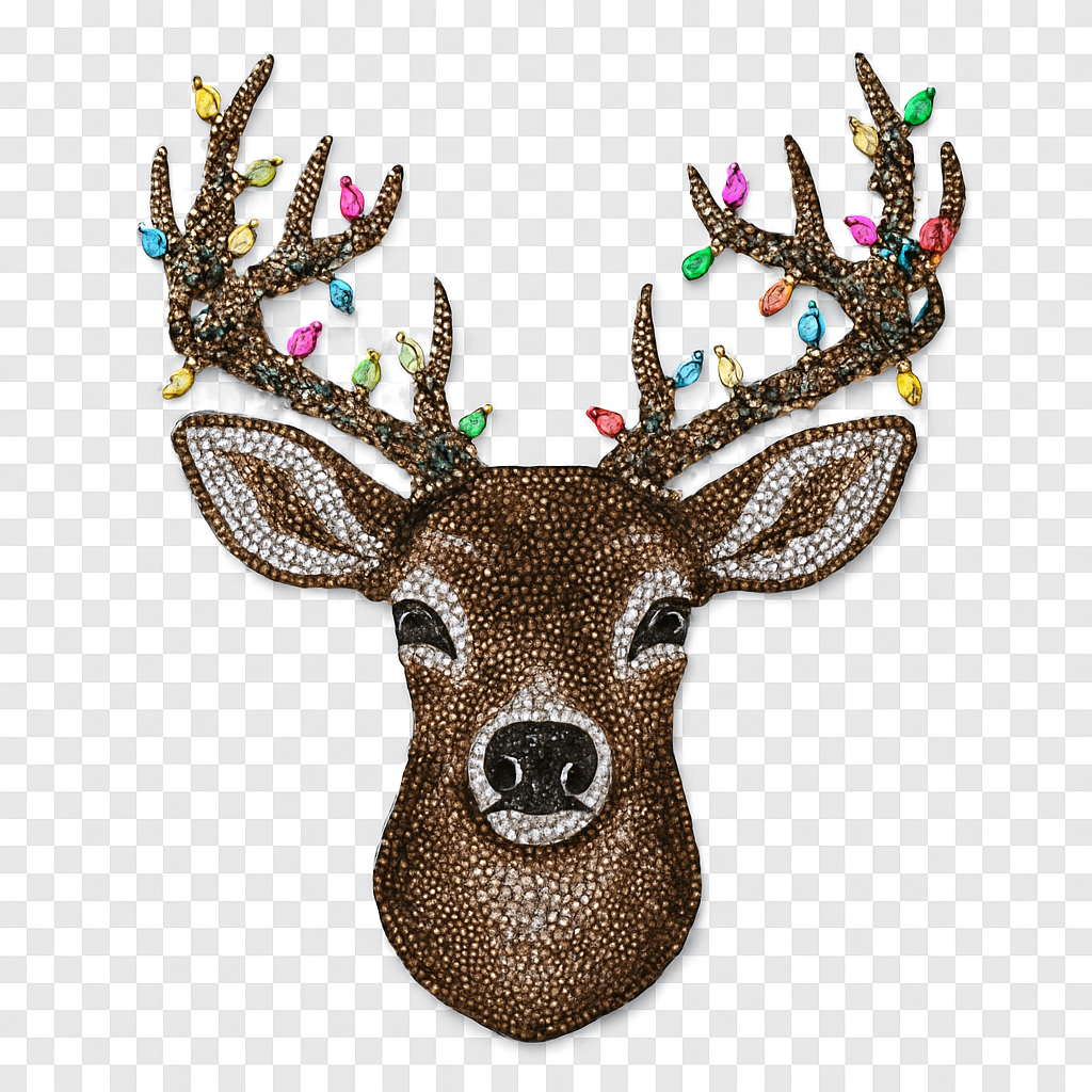 Faux rhinestone deer - Hur&Co.