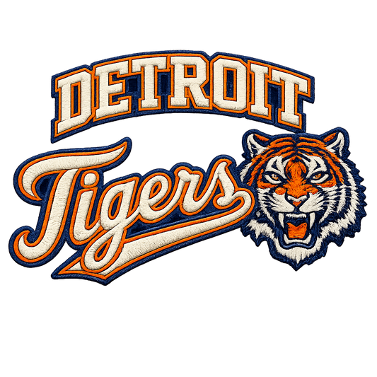 Detroit Tigs faux embroidery patch