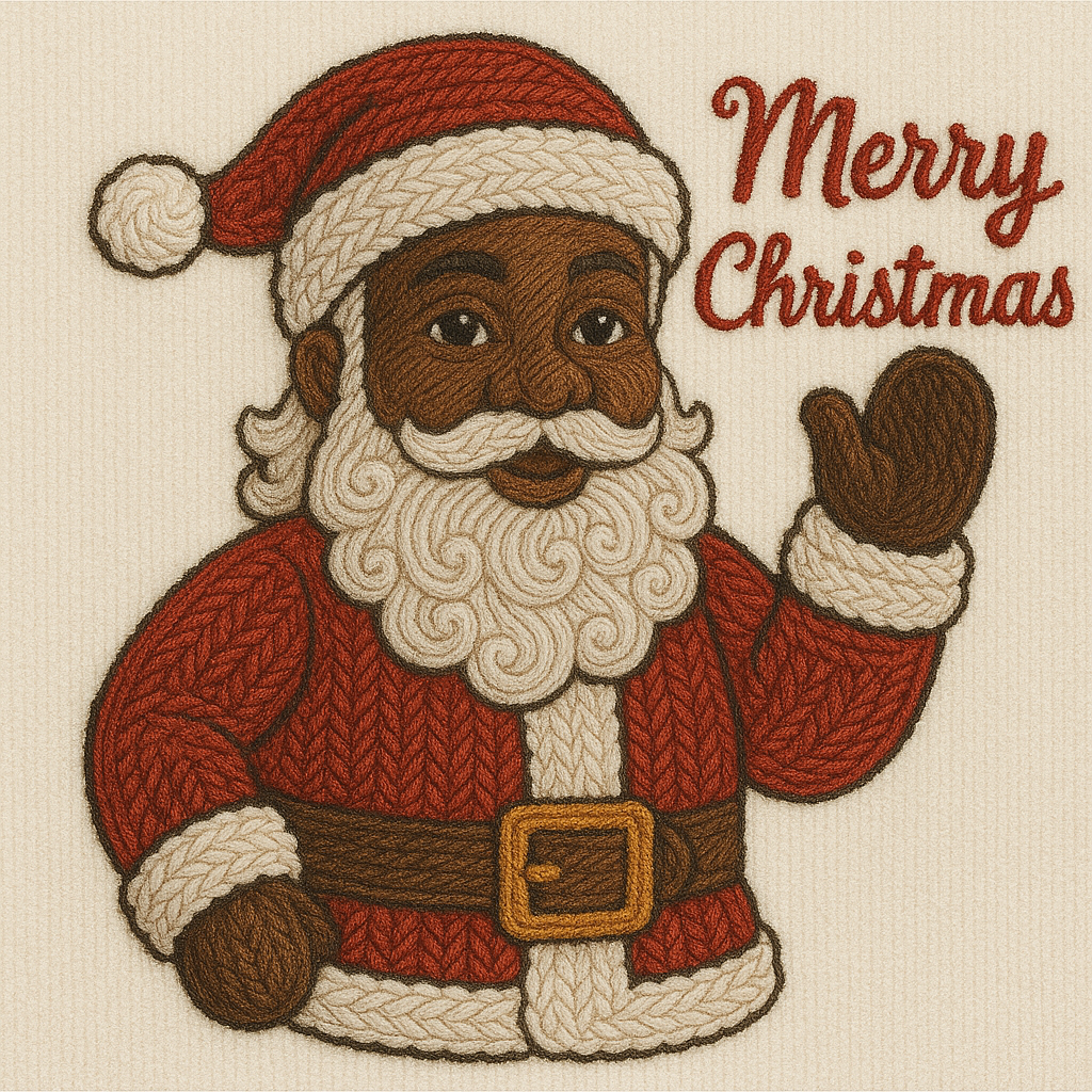 Faux yarn Santa merry Christmas - Hur&Co.