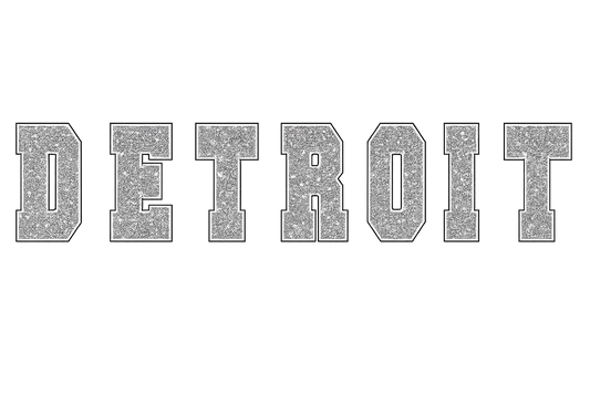 Detroit faux glitter