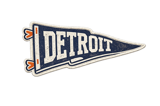 Faux  Detroit pendant  dtf transfer