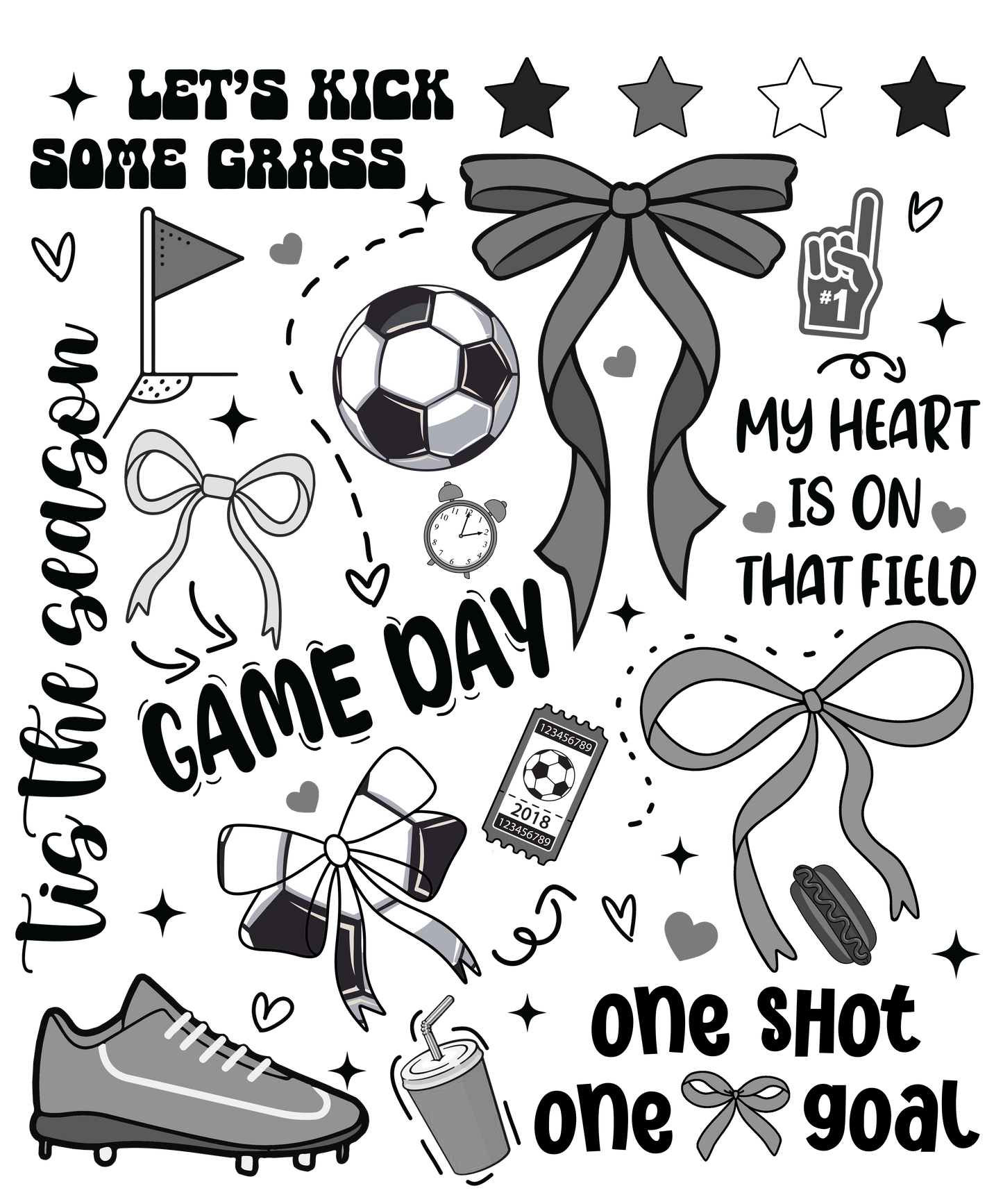 Game day soccer collage