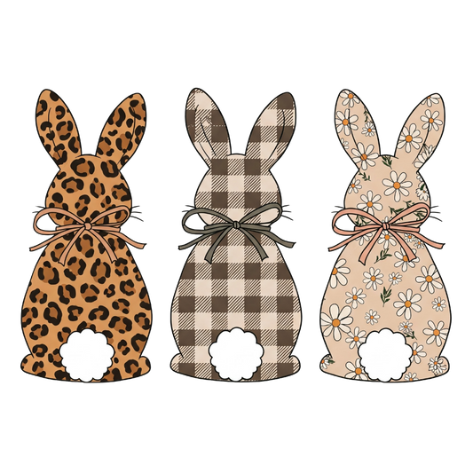 Girly Easter bunnies brown