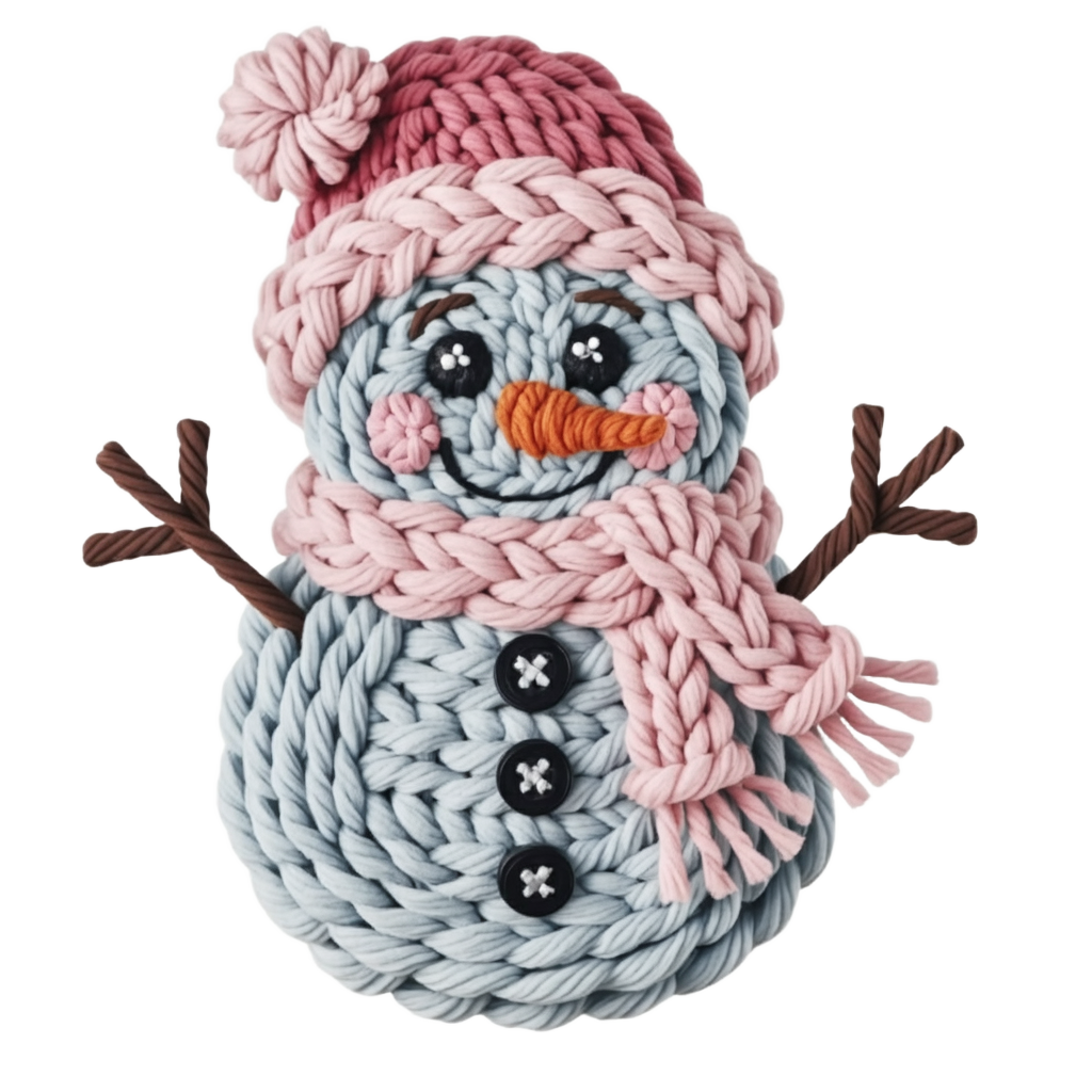 Light gray snowman faux yarn - Hur&Co.