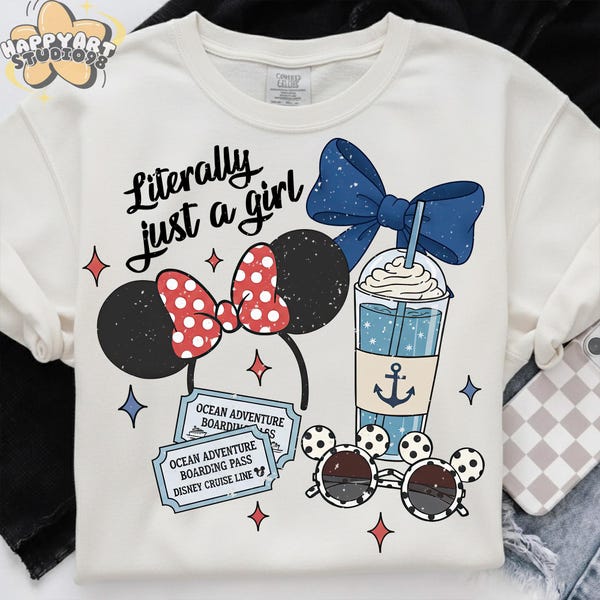 Minnie literally just a girl DTF transfer