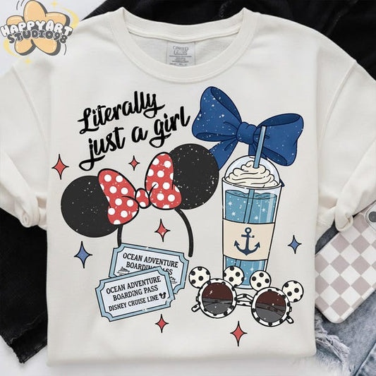 Minnie literally just a girl DTF transfer