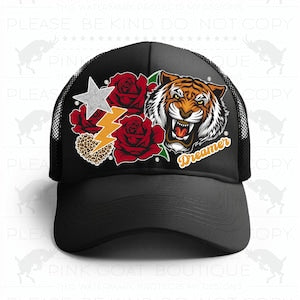 Dreamer Tiger  Hat patch DTF transfer