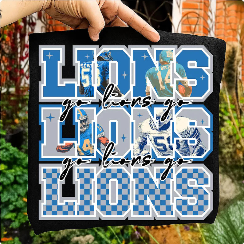 lions new stacked dtf transfer