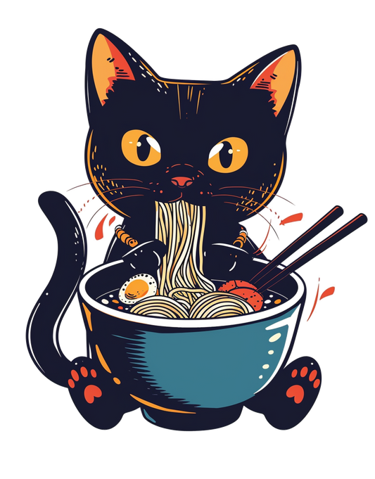 blackcat ramen dtf transfer