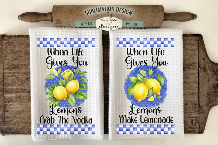 Lemons & Life SET  towel dtf transfer